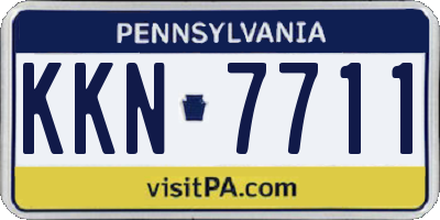 PA license plate KKN7711