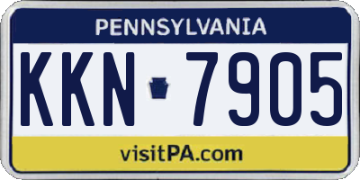 PA license plate KKN7905