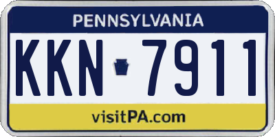 PA license plate KKN7911