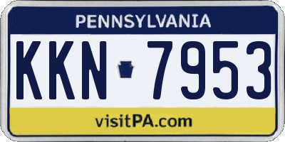 PA license plate KKN7953