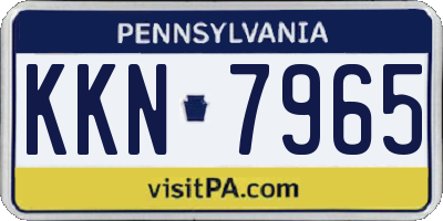 PA license plate KKN7965