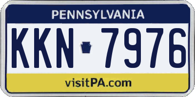 PA license plate KKN7976