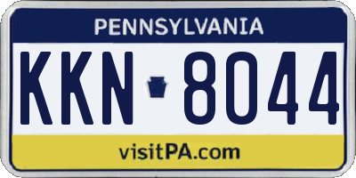 PA license plate KKN8044