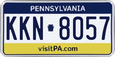 PA license plate KKN8057