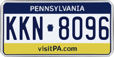 PA license plate KKN8096