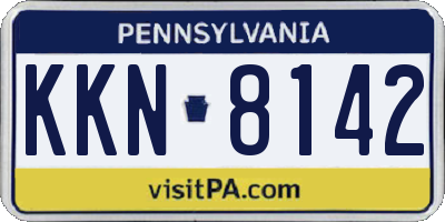 PA license plate KKN8142