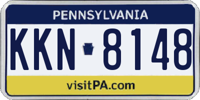 PA license plate KKN8148