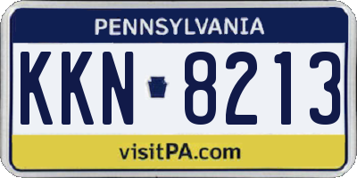 PA license plate KKN8213