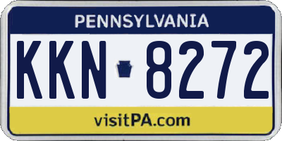 PA license plate KKN8272