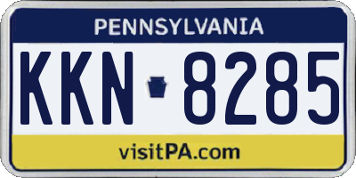 PA license plate KKN8285
