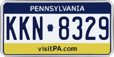 PA license plate KKN8329
