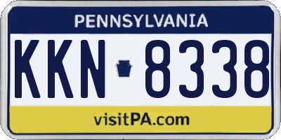 PA license plate KKN8338