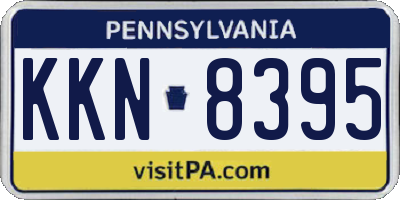 PA license plate KKN8395