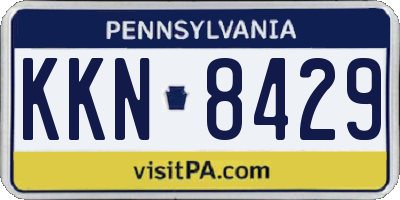 PA license plate KKN8429