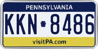 PA license plate KKN8486