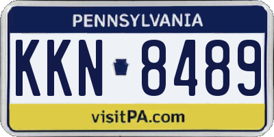 PA license plate KKN8489