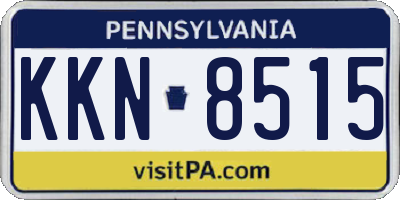 PA license plate KKN8515