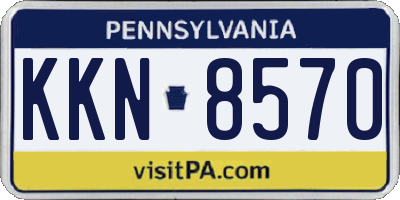 PA license plate KKN8570