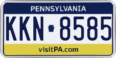 PA license plate KKN8585