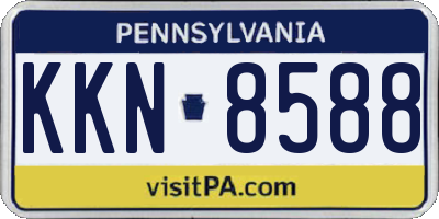 PA license plate KKN8588