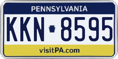 PA license plate KKN8595