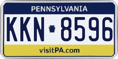 PA license plate KKN8596
