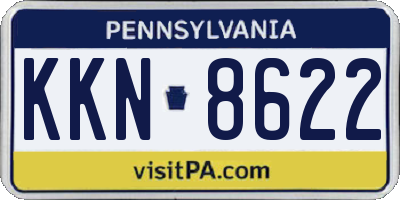 PA license plate KKN8622