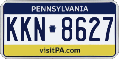 PA license plate KKN8627