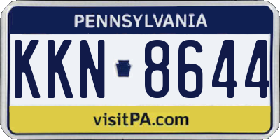 PA license plate KKN8644