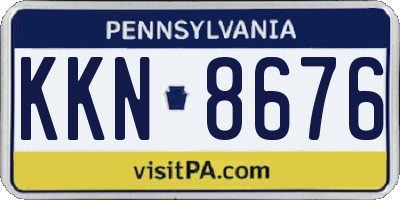 PA license plate KKN8676
