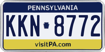 PA license plate KKN8772