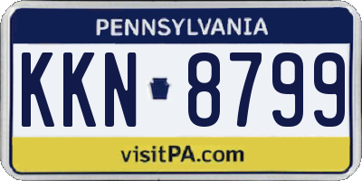 PA license plate KKN8799