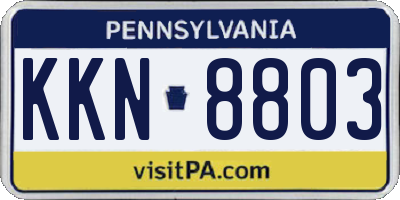 PA license plate KKN8803