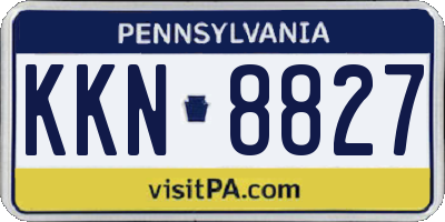 PA license plate KKN8827