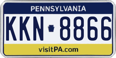 PA license plate KKN8866