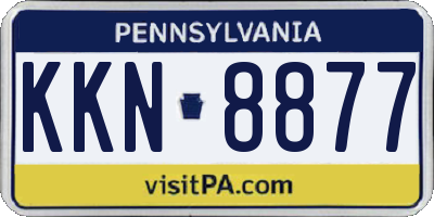 PA license plate KKN8877