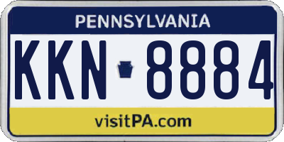 PA license plate KKN8884