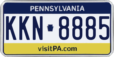 PA license plate KKN8885