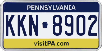 PA license plate KKN8902