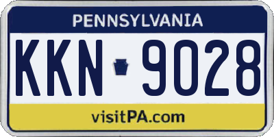 PA license plate KKN9028