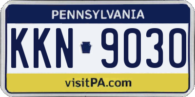 PA license plate KKN9030