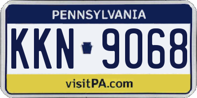 PA license plate KKN9068