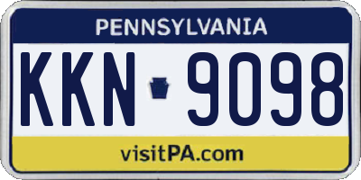 PA license plate KKN9098