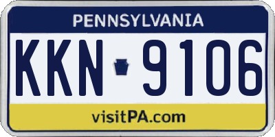 PA license plate KKN9106