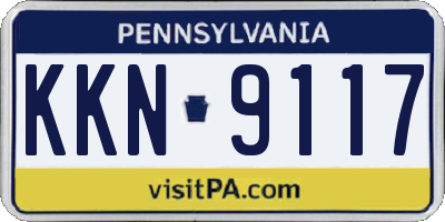PA license plate KKN9117