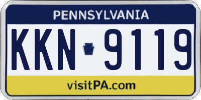 PA license plate KKN9119