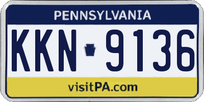PA license plate KKN9136
