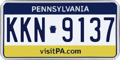 PA license plate KKN9137