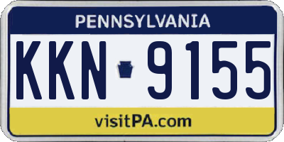PA license plate KKN9155