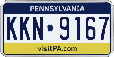 PA license plate KKN9167